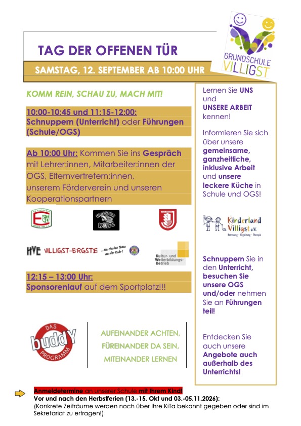 Tag der offenen Tür am 12.09.2026